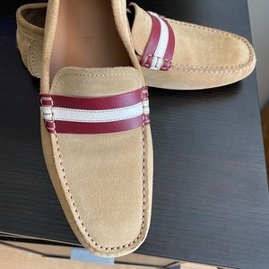 Brand new suede Bally loafers